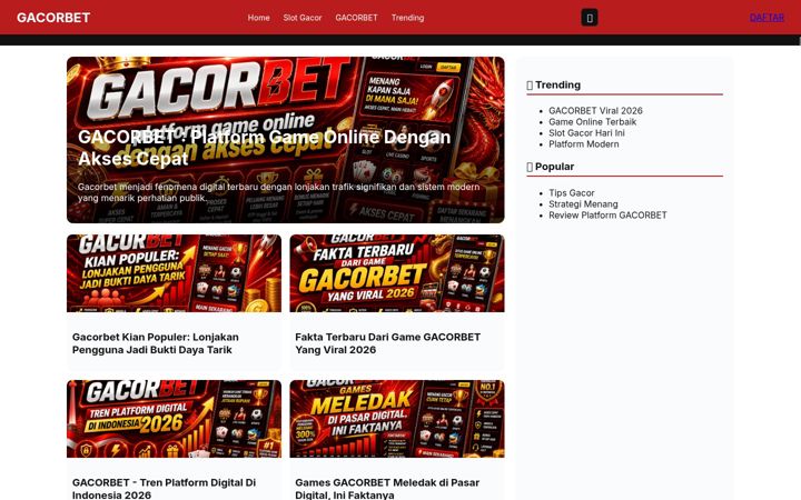 Screenshot of gacorbet.net