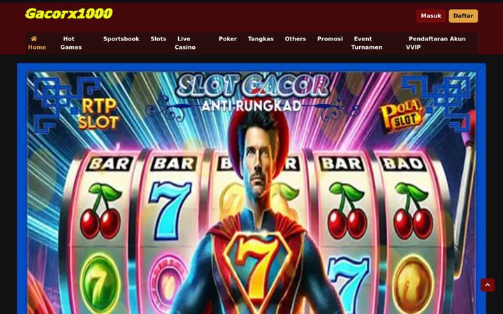 Screenshot of gacorx1000.net