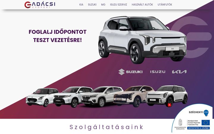 Screenshot of gadacsi.hu