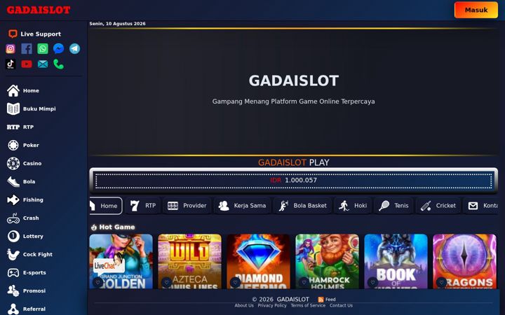 Screenshot of gadaislot.org