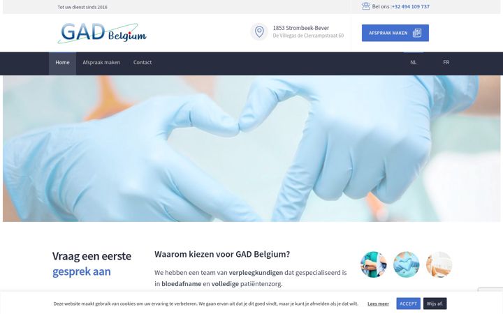 Screenshot of gadbelgium.com