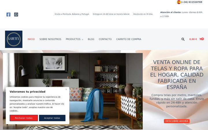 Screenshot of gadetex.com