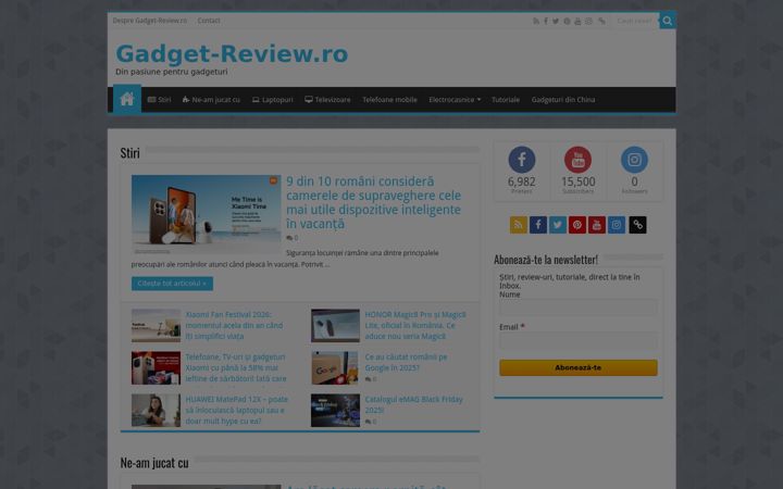 Screenshot of gadget-review.ro