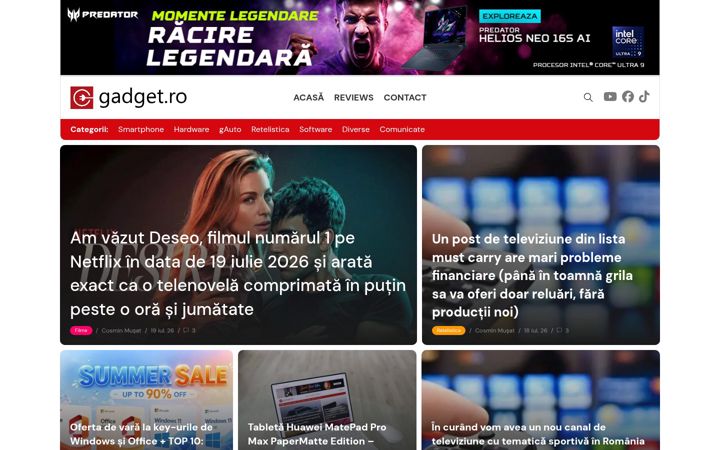 Screenshot of gadget.ro