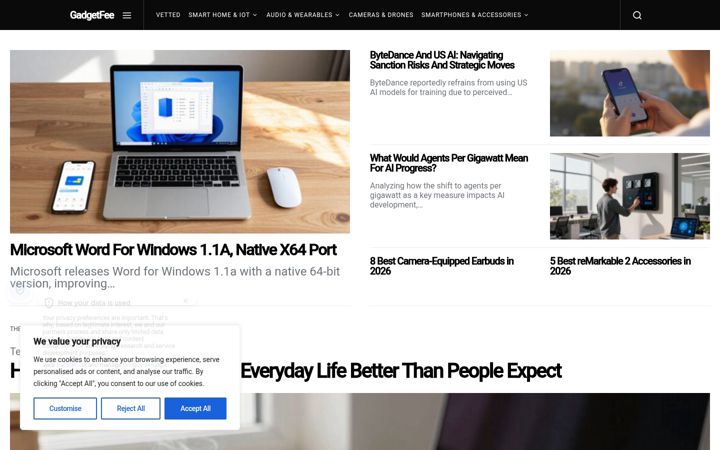 Screenshot of gadgetfee.com