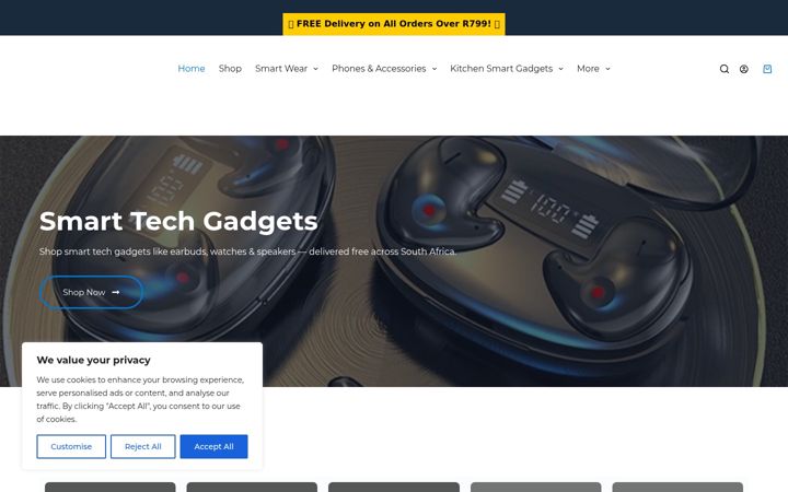 Screenshot of gadgetgenius.co.za