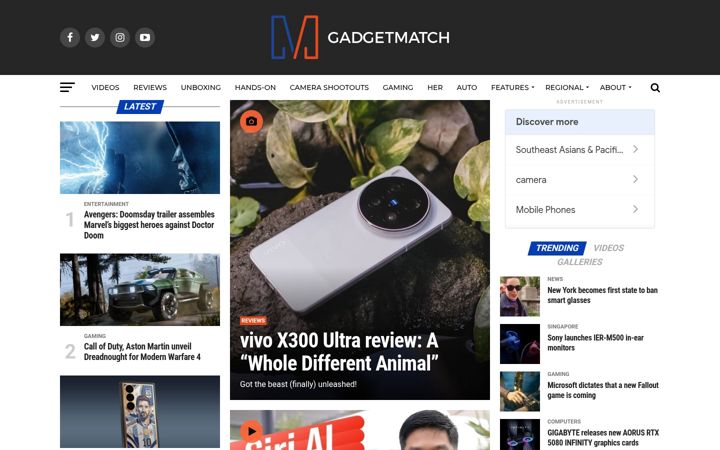 Snimka zaslona za gadgetmatch.com