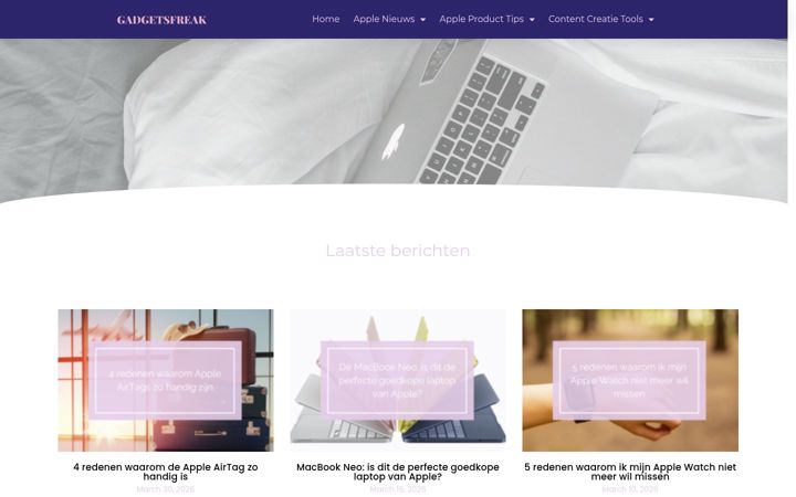 Screenshot of gadgetsfreak.nl