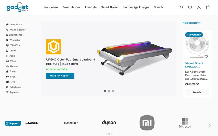 Screenshot of gadgetstore.ch