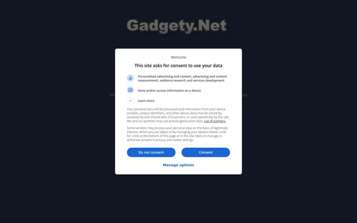 Screenshot of gadgety.net