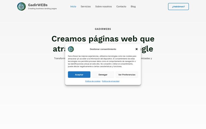 Screenshot of gadirwebs.com