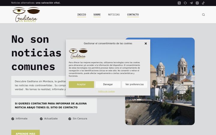 Screenshot of gaditanasinmordaza.es