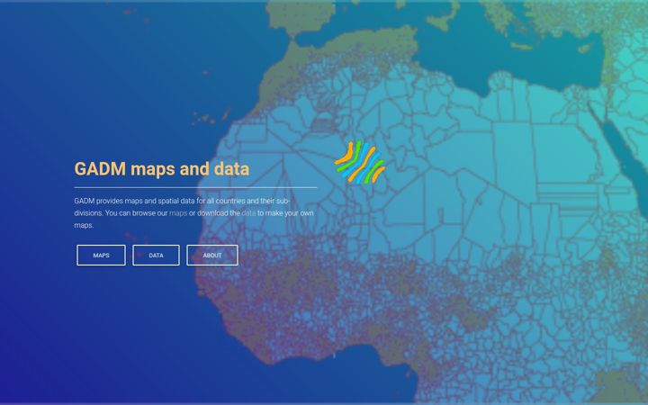 Screenshot of gadm.org
