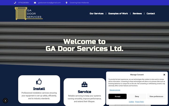 Screenshot of gadoorservices.com