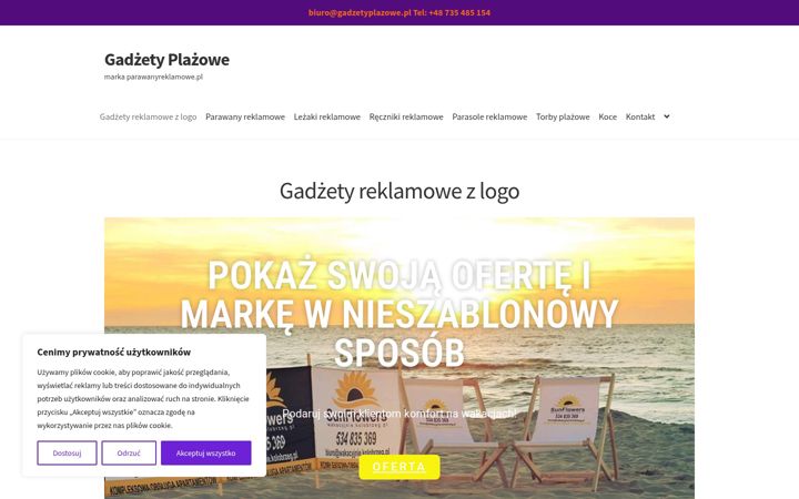 Screenshot of gadzetyplazowe.pl