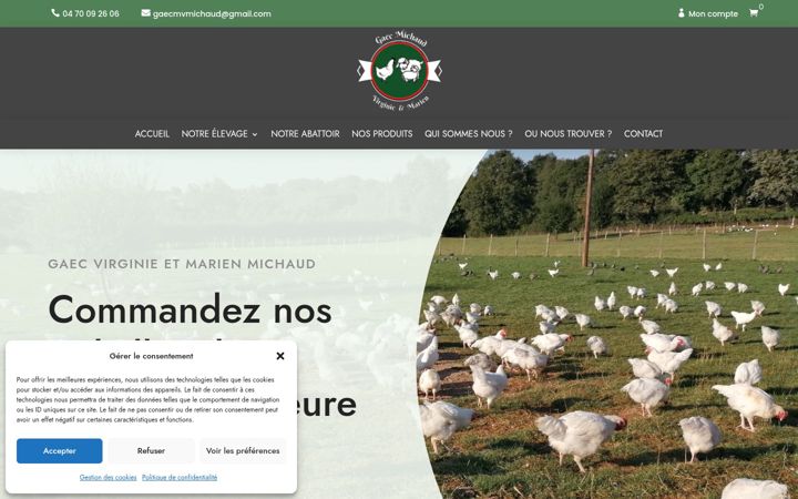Screenshot of gaec-michaud.com