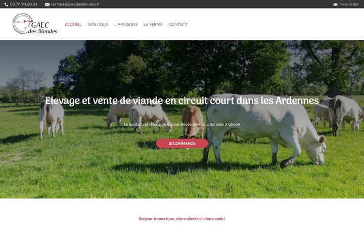 Screenshot of gaecdesblondes.fr