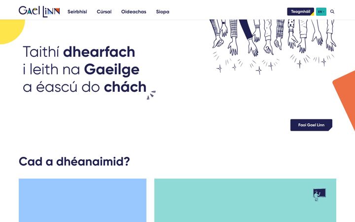 Screenshot of gael-linn.ie