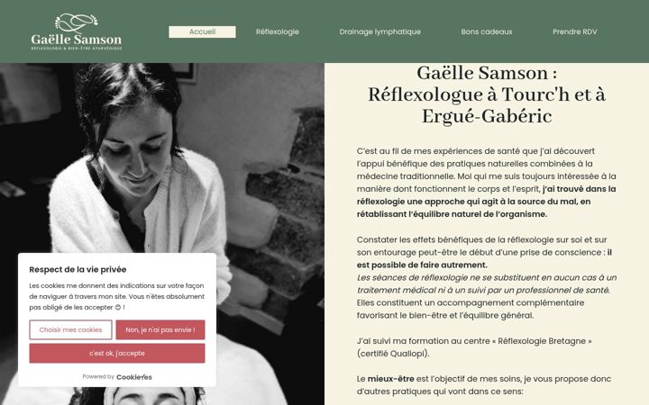 Screenshot of gaellesamsonreflexologue.fr