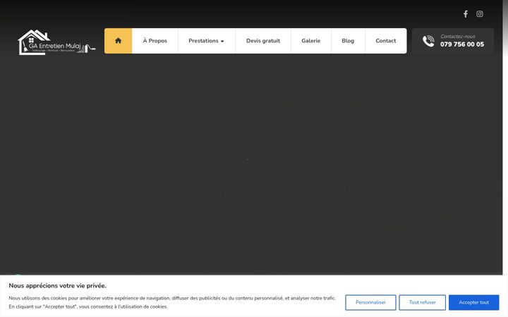 Screenshot of gaentretien-mulaj.ch
