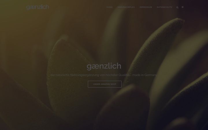 Screenshot of gaenzlich.com