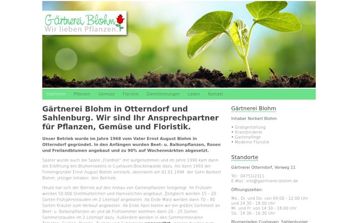 Screenshot of gaertnerei-blohm.de