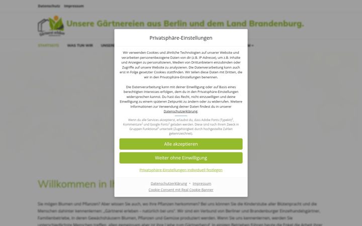 Screenshot von gaertnerei-erleben.de