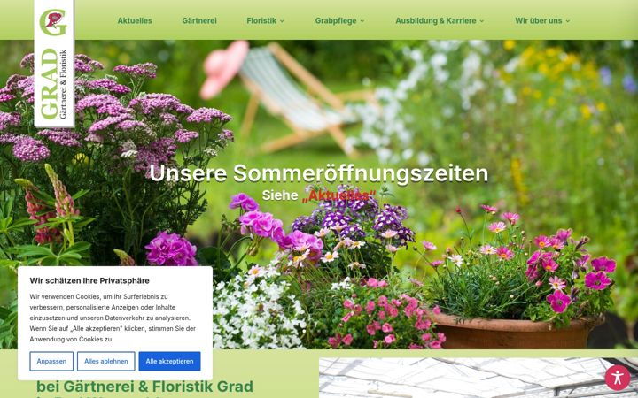 Screenshot of gaertnerei-grad.de