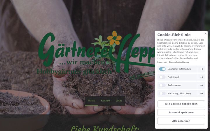Screenshot of gaertnerei-hepp.de