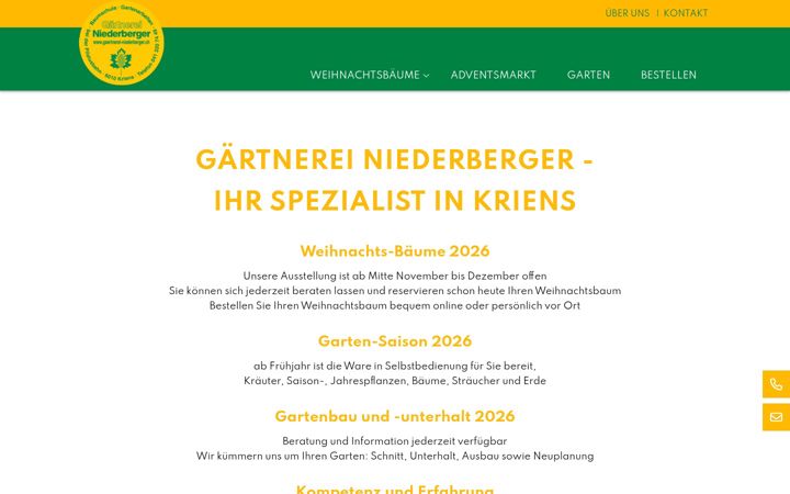 Screenshot of gaertnerei-niederberger.ch