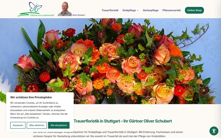 Screenshot of gaertnerei-schubert.de