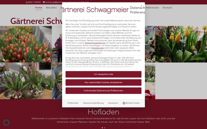 Screenshot of gaertnerei-schwagmeier-herford.de