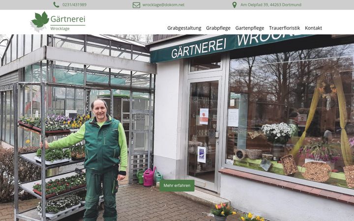 Screenshot of gaertnerei-wrocklage.de