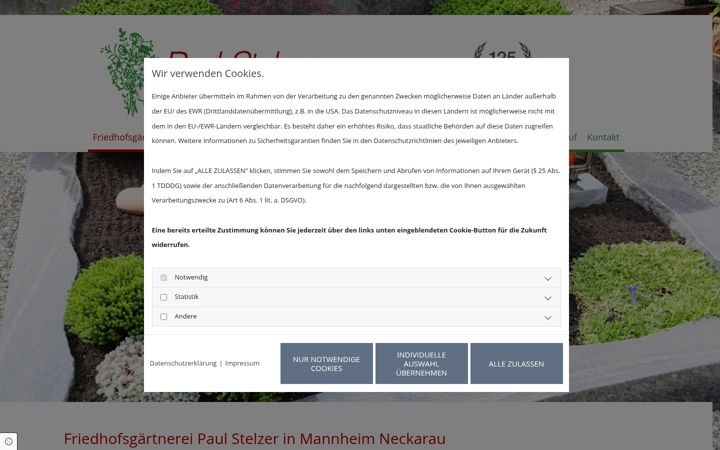 Screenshot of gaertnereistelzer.de