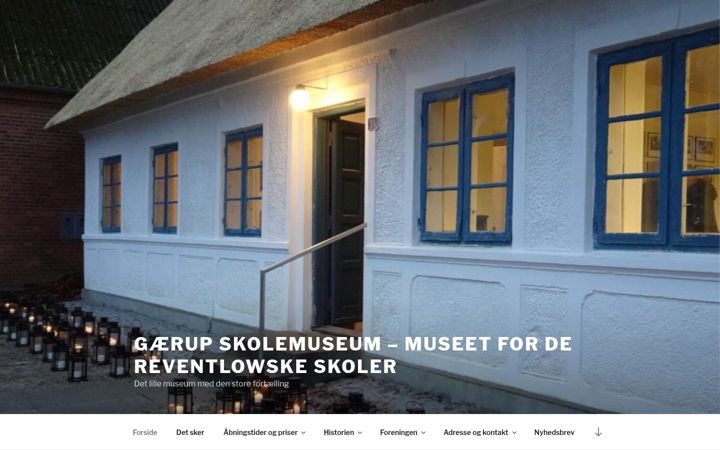 Screenshot of gaerupskolemuseum.dk