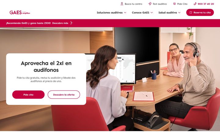 Screenshot of gaes.es