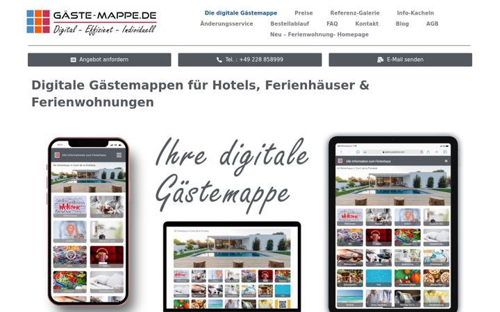 Screenshot of gaeste-mappe.de