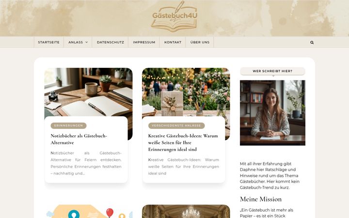 Screenshot of gaestebuch4u.de