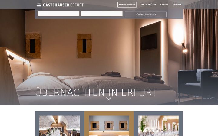 Screenshot of gaestehaeuser-erfurt.de