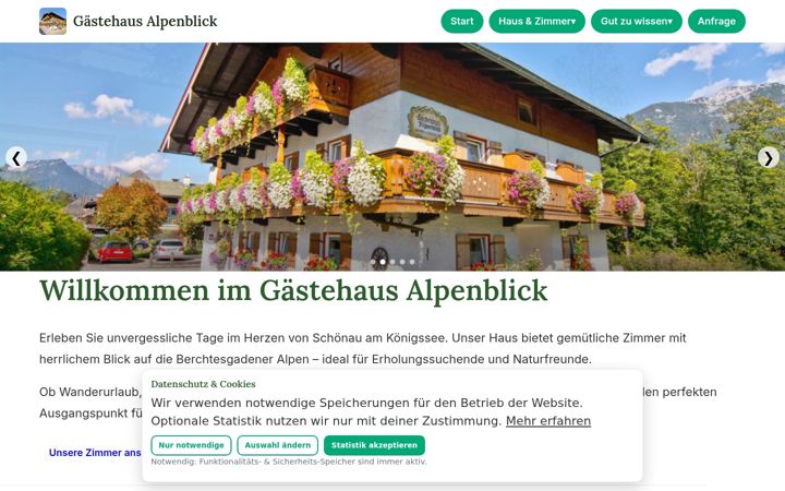 Skjermbilde av gaestehaus-alpenblick.de