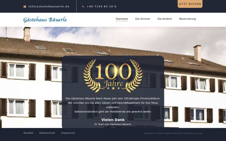 Screenshot of gaestehaus-baeuerle.de