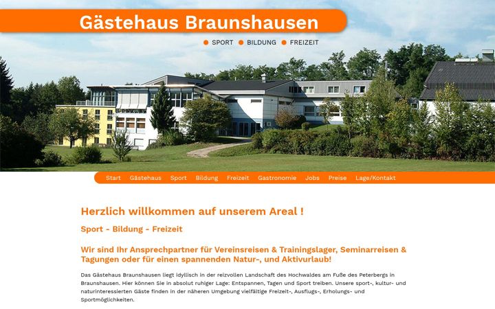 Screenshot of gaestehaus-braunshausen.de