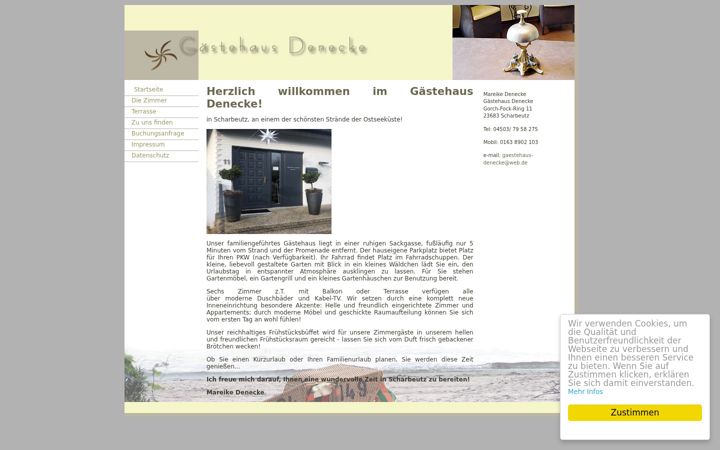 Captură de ecran a gaestehaus-denecke.info