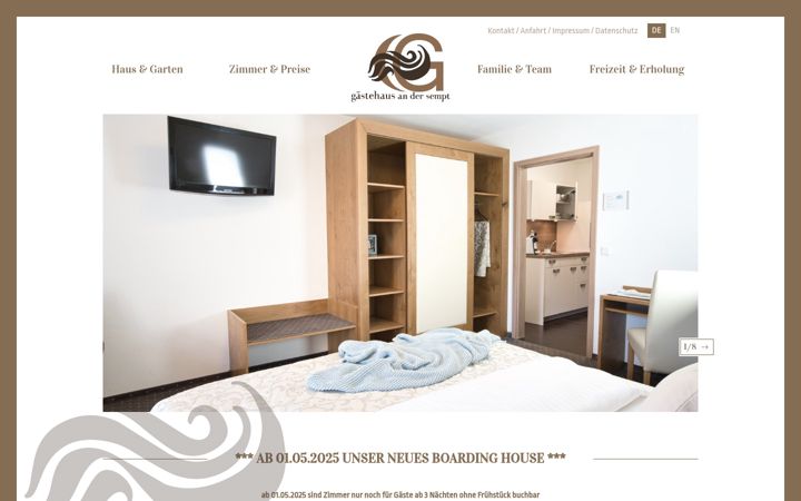 Screenshot of gaestehaus-erding.de