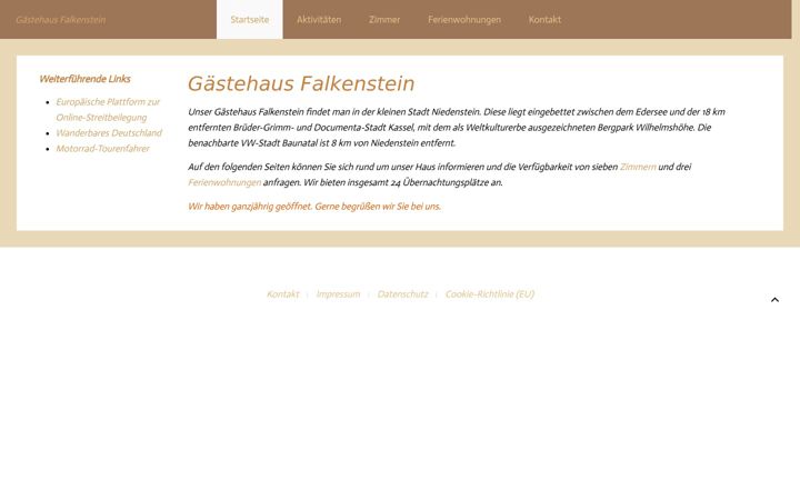 Screenshot of gaestehaus-falkenstein.de