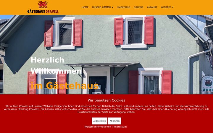 Screenshot of gaestehaus-gravell.de