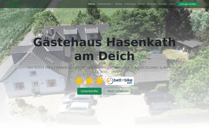 Screenshot of gaestehaus-hasenkathamdeich.de