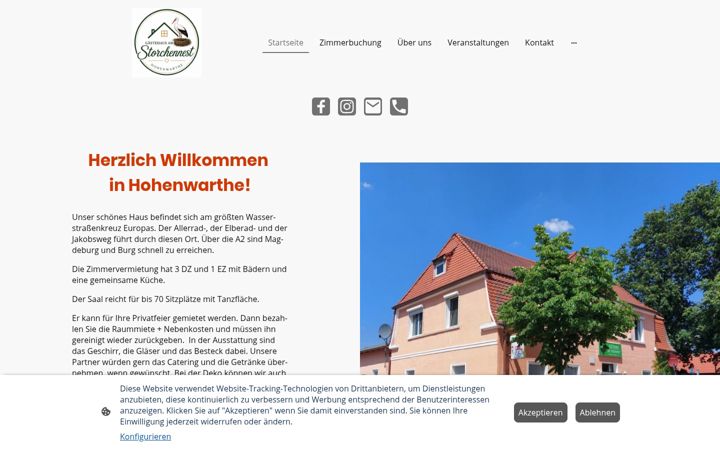 Screenshot of gaestehaus-hohenwarthe.de