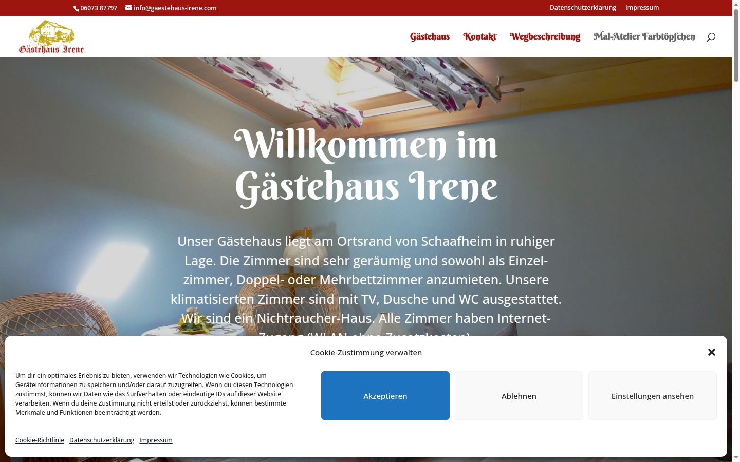 Screenshot van de toestemmingsbanner zoals getoond vóór enige interactie