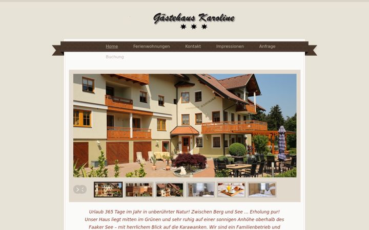 Screenshot ta' gaestehaus-karoline.com